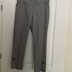 Up! Cute Black and White Checked Ankle Pants Size 14